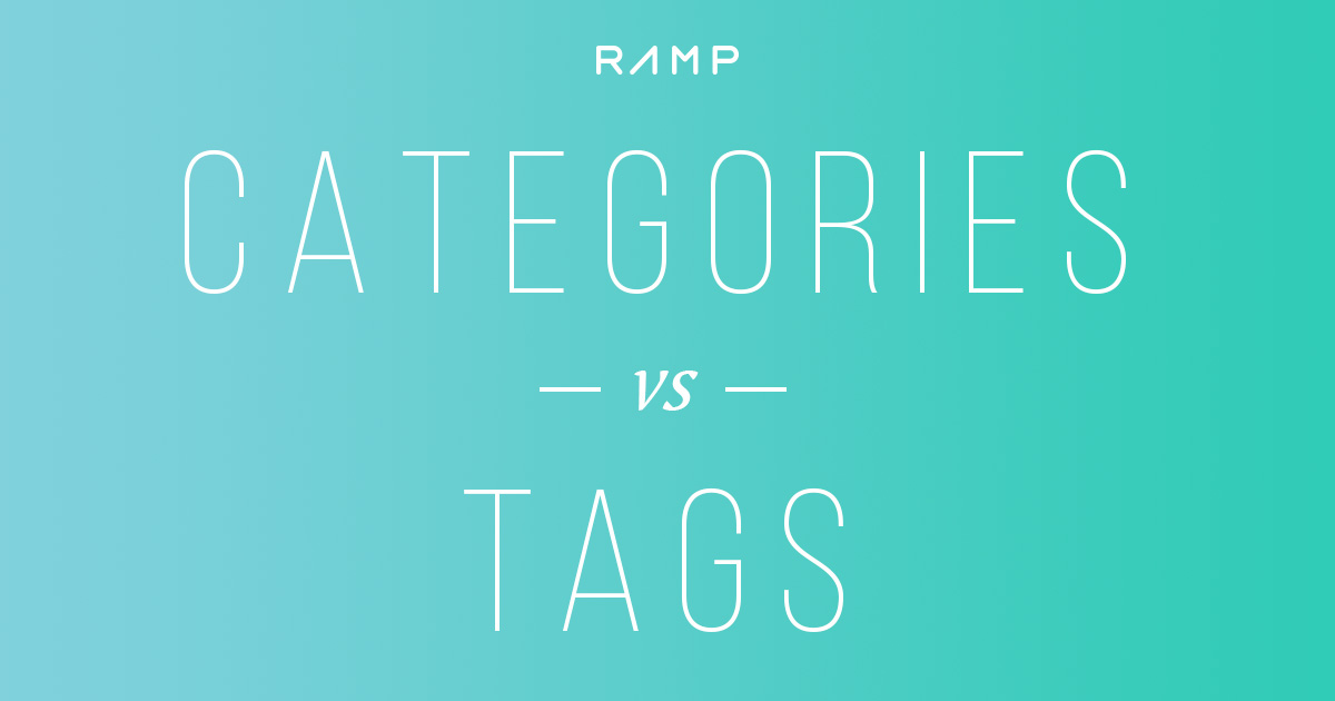 Ramp Ventures | WordPress Categories vs. Tags